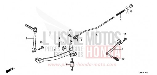 BRAKE PEDAL/KICK STARTER ARM CRF50FH de 2017